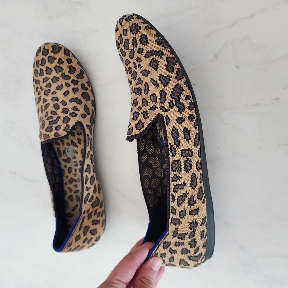 Rothy's Brown and Black Leopard Print Loafers - Picture 6 of 12